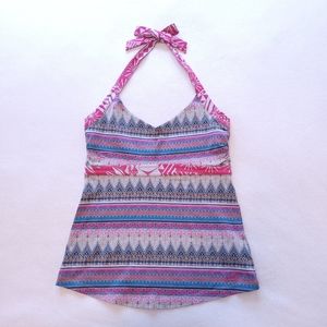 Patagonia Block Print Style Athletic Halter Tank Top SIZE Medium